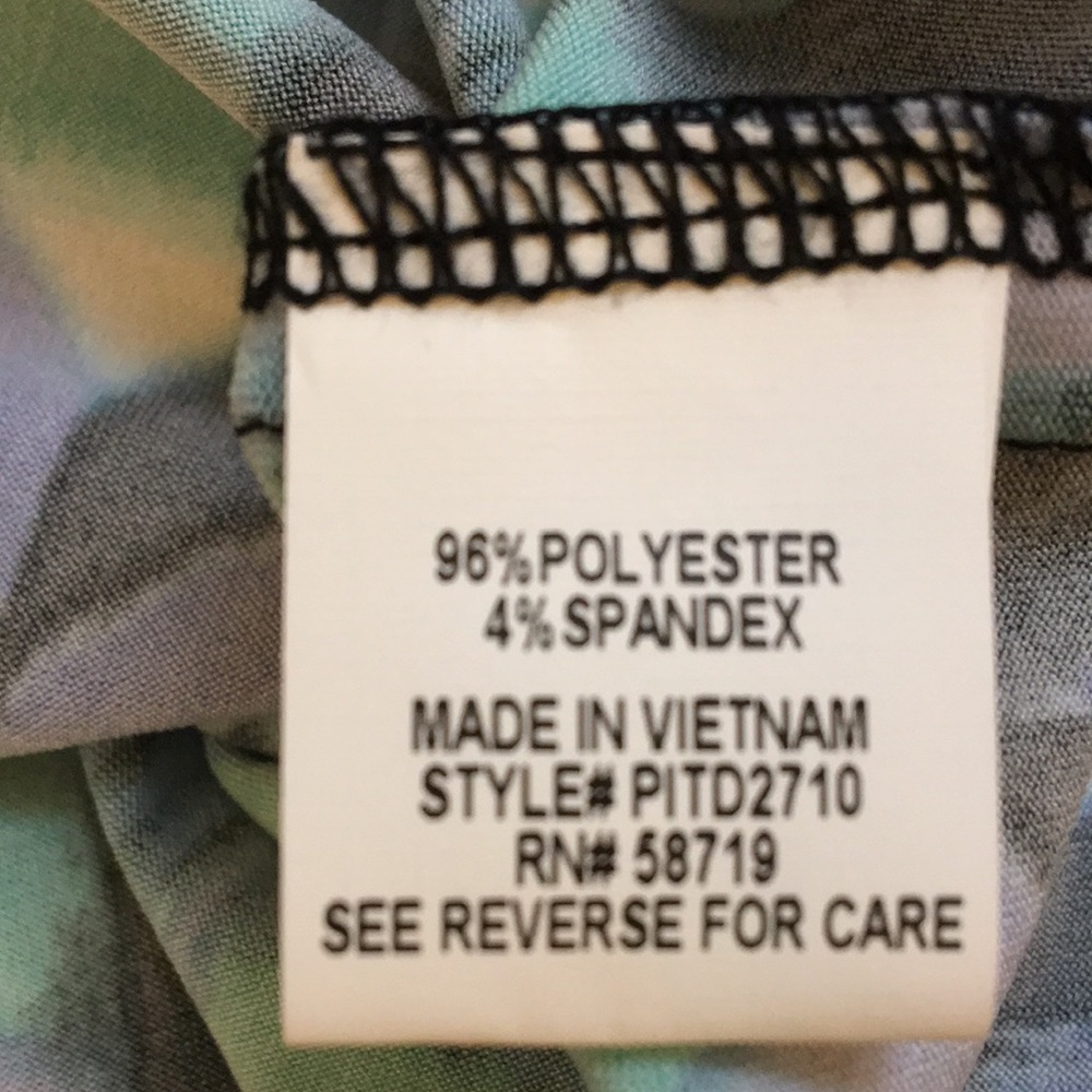 New NWT Turquoise Shirt Dress Stretch PM PL Navy - Picture 8 of 16
